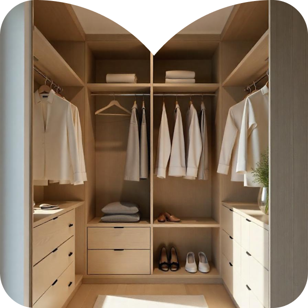 Modern walk-in closet design